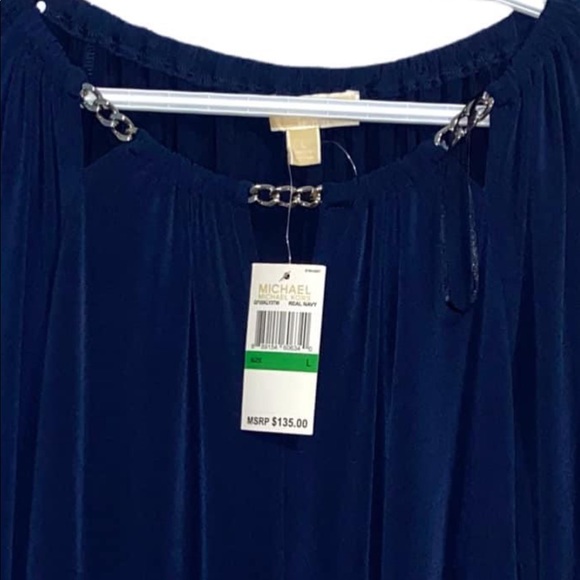 NWT Michael Kors blouse with chain accent - Picture 1 of 2